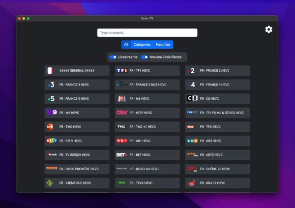 Open TV 一款快速、简单且强大的跨平台 IPTV 应用。