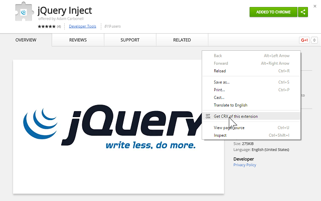 Get CRX 插件：Chrome 应用商店插件导出 CRX 格式方便离线安装缩略图