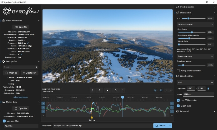 Gyroflow：多平台视频稳定化工具，支持陀螺仪修正缩略图