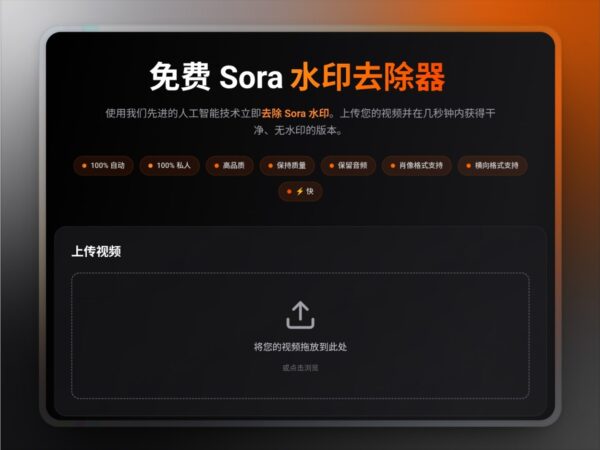 Sora Watermark Remove r 免费Sora视频去水印工具