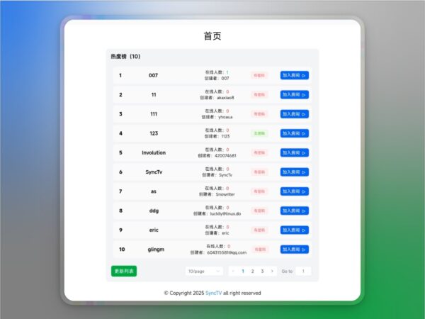 SyncTV | 让朋友无论相隔多远也能同步看片的神器
