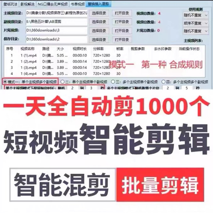 5款电脑批量剪辑视频软件 含CR多功能剪辑 ai剪辑 剪辑大师