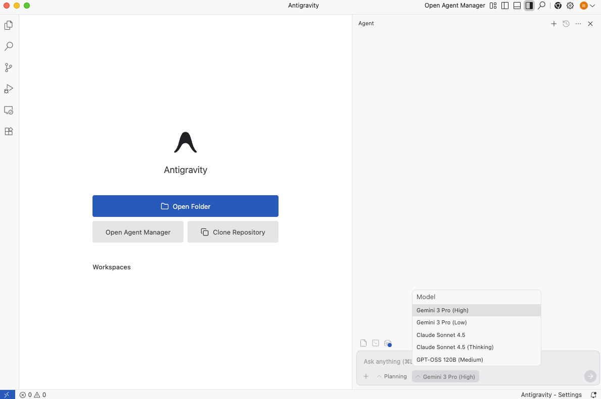 google Antigravity AI编程工具安装包下载  Gemini 3 pro 免费用缩略图