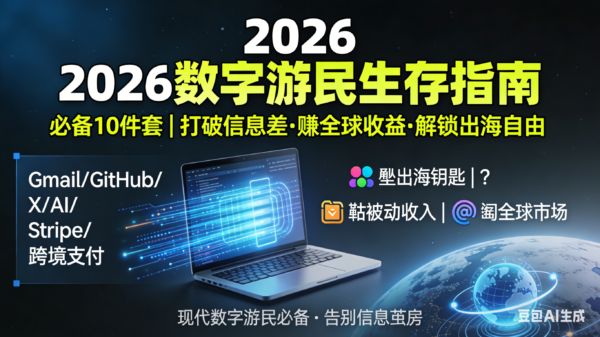 2026 ai数字游民生存指南：现代数字游民必备的9件套
