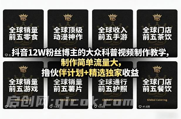 抖音人文社科精选赛道｜伙伴计划 + 精选独家双收益 全套玩法 