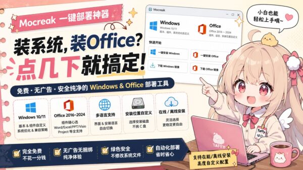 Mocreak：一键下载、安装与部署 Windows 和 Office