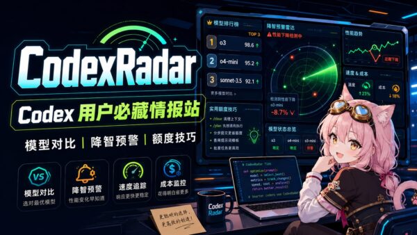 AI雷达：对比 Codex 等模型的能力与额度信息