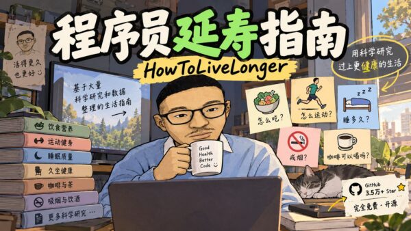 程序员延寿指南：把健康研究整理成参考清单