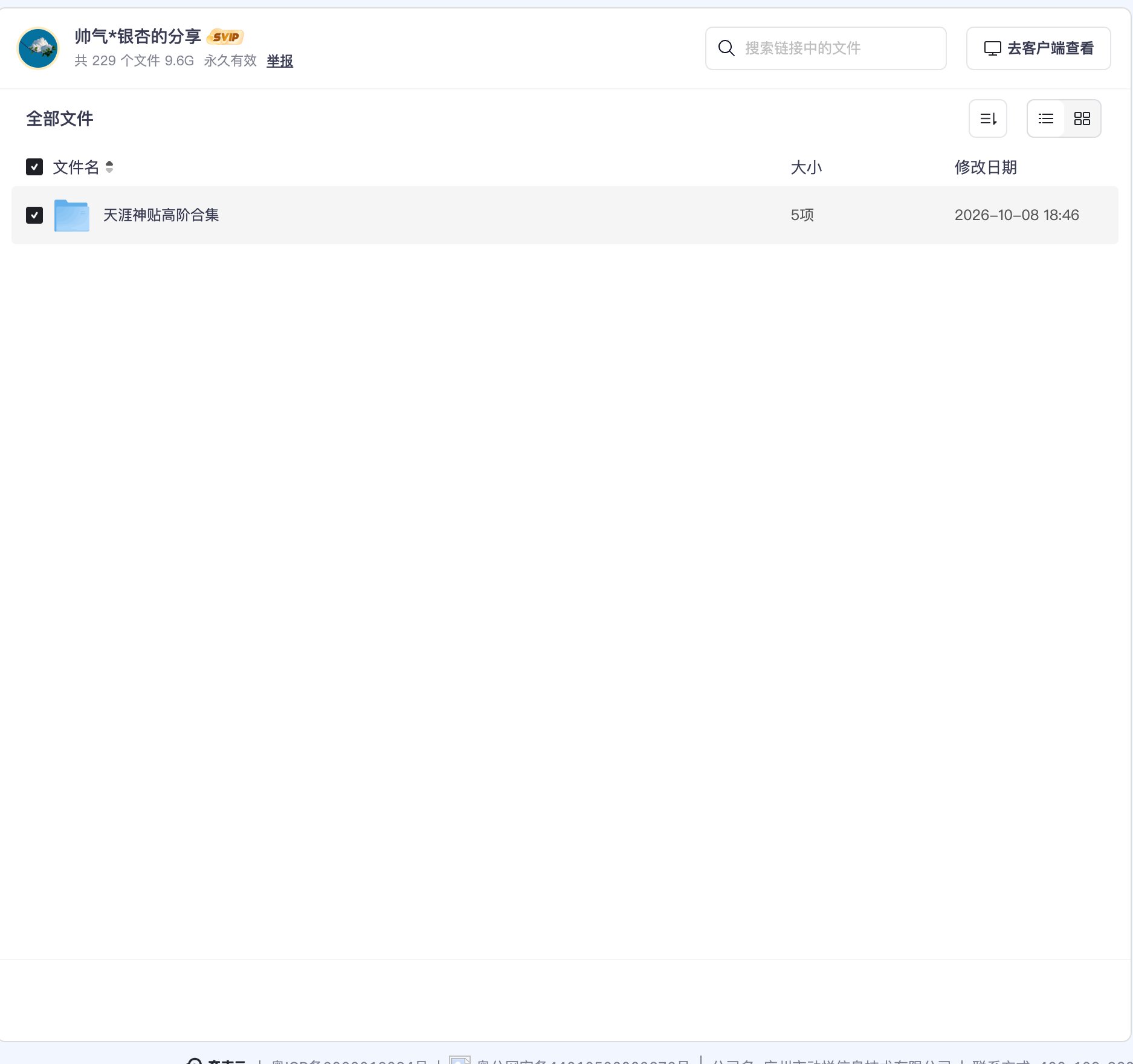 天涯神贴高阶合集资源目录截图